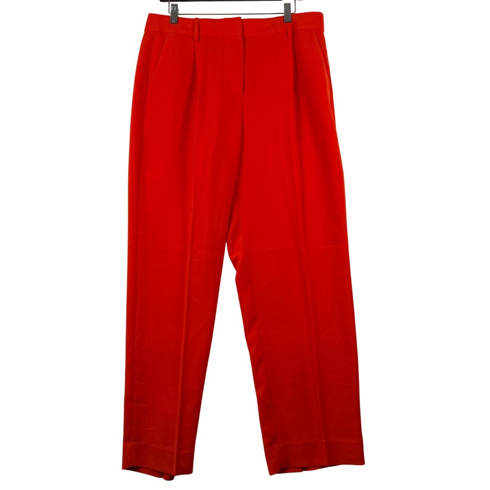 J.Crew 12 Essential Pant Bright City Crepe Pleated High Rise Straight Leg NWT